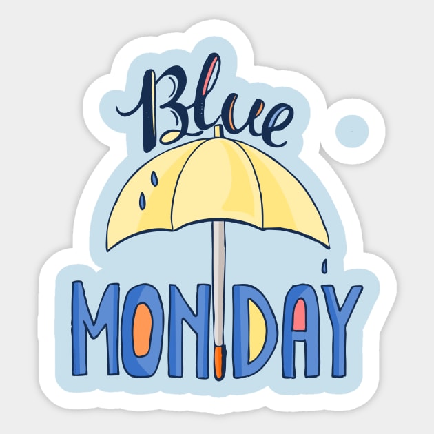 Blue Monday Sticker by ThaisMelo